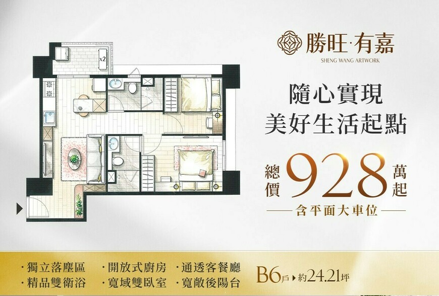 〔阿明幫你看建案〕嘉義西區「勝旺·有嘉」：湖子內重劃區、Alfa Safe柱中柱、二到三房，首購換屋都適合的指標案開箱