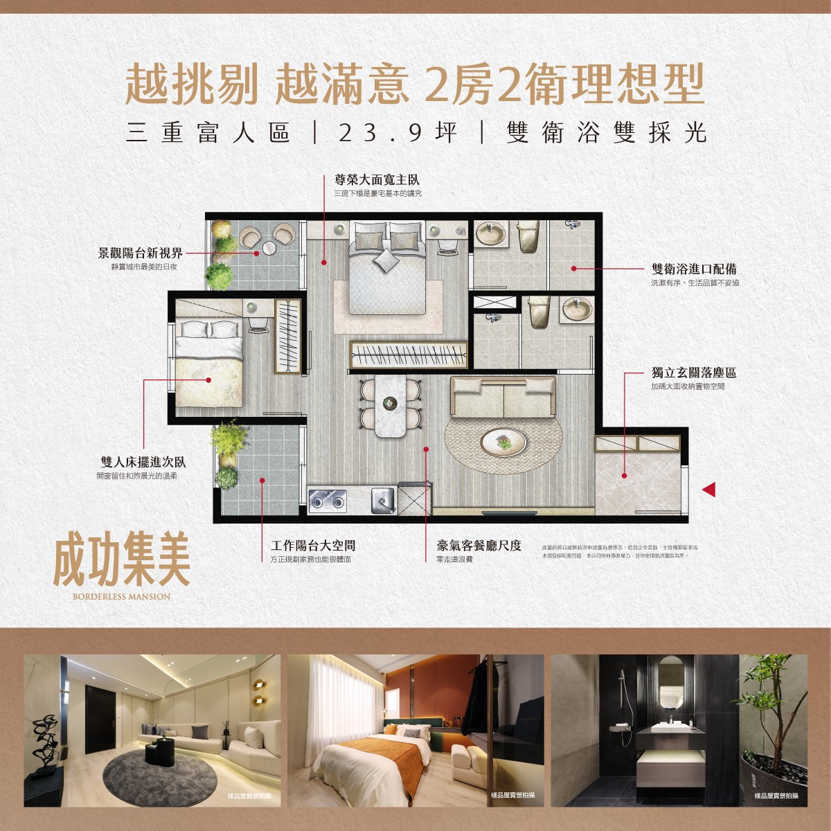 〔阿明幫你看建案〕三重「成功集美」：二重重劃區右岸、近捷運三重站、二到三房，首購換屋都適合的指標案開箱