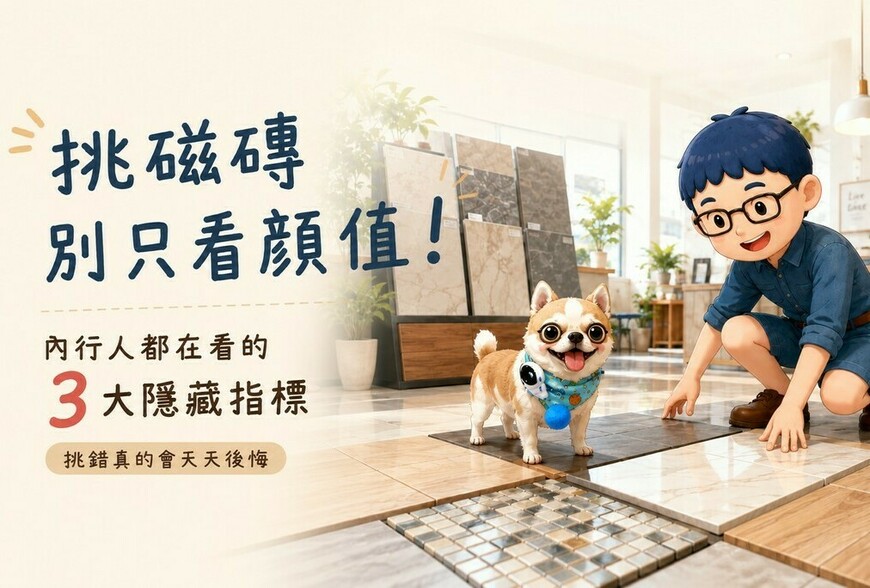 挑磁磚別只看顏值！內行人都在看的「3大隱藏指標」，挑錯小心天天滑倒、清理到哭