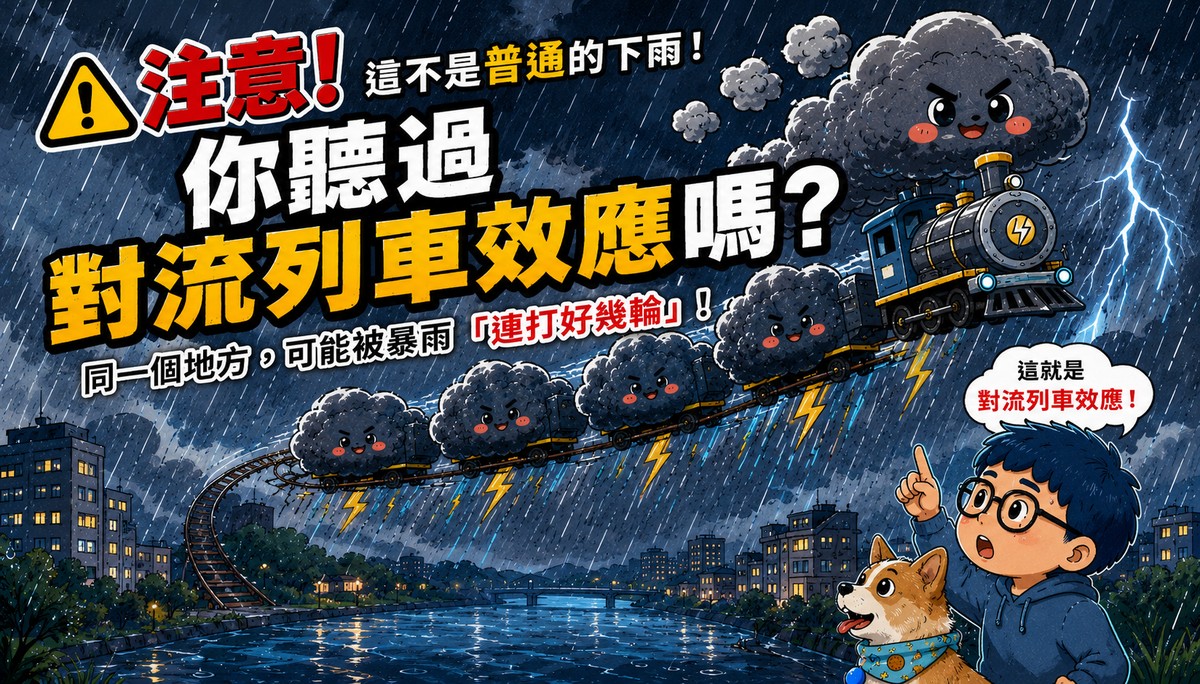 注意！這不是普通的下雨！你聽過「對流列車效應」嗎？