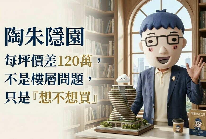陶朱隱園每坪242萬成交！賣厝阿明：價差120萬不是樓層問題，是「想不想買」的問題