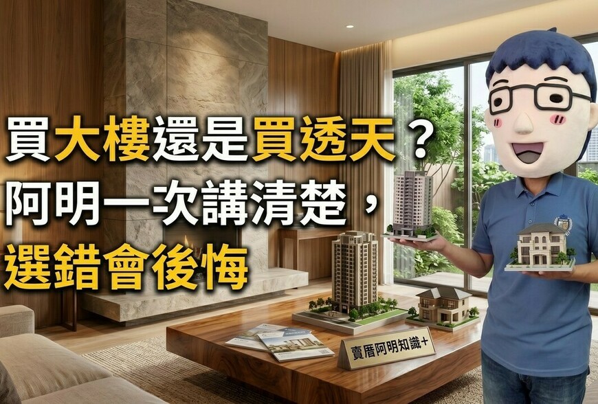 買大樓還是買透天？阿明一次講清楚，選錯會後悔