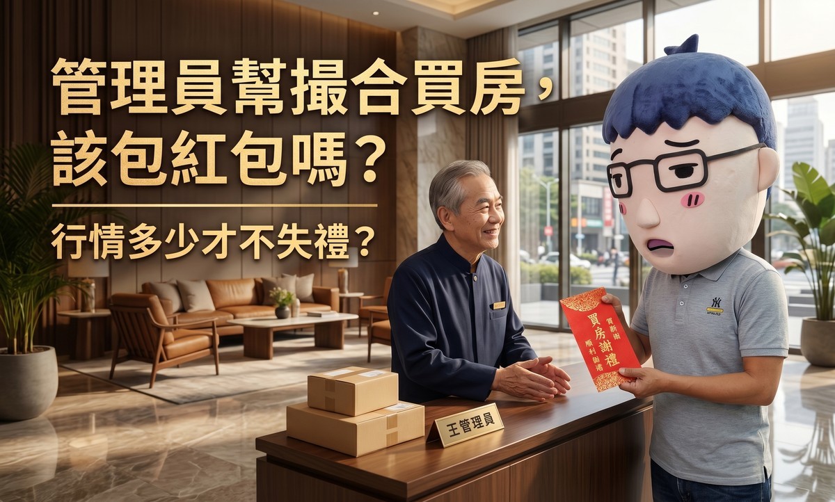 管理員幫撮合買房，該包紅包嗎？行情多少才不失禮？