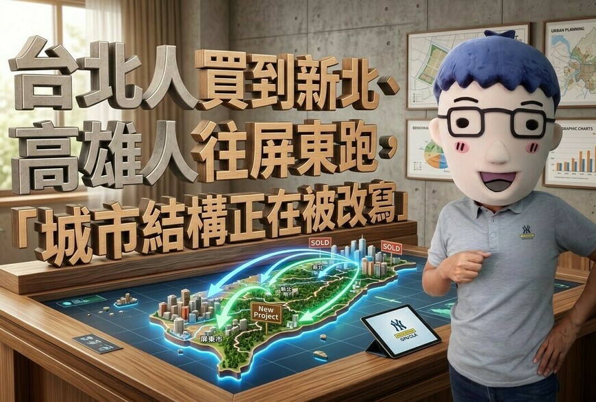 台北人買到新北、高雄人往屏東跑，不是買房升級，是「城市結構正在被改寫」