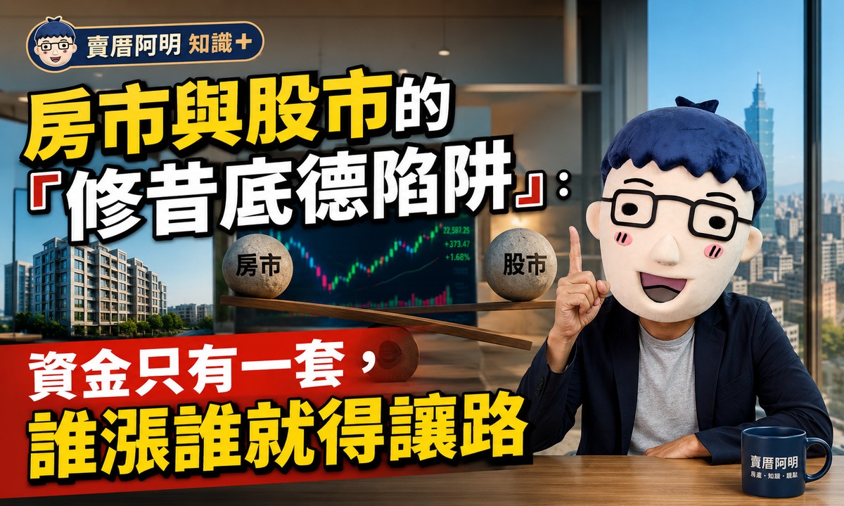房市與股市的「修昔底德陷阱」：資金只有一套，誰漲誰就得讓路