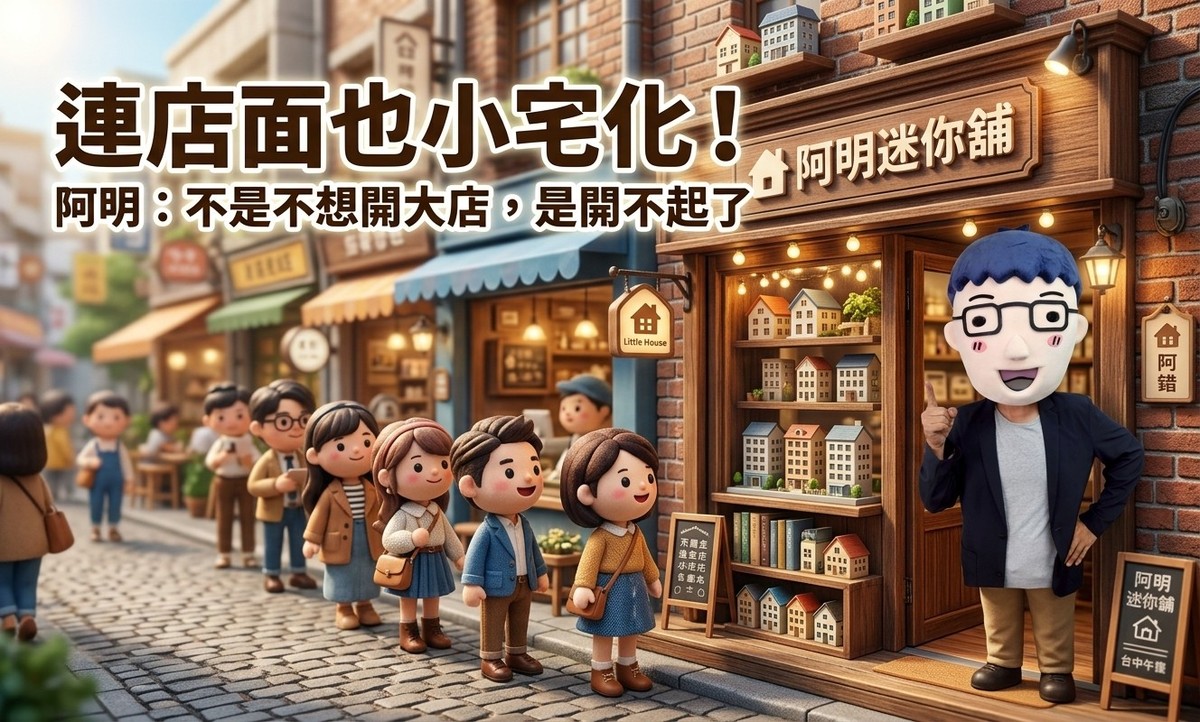 連店面也小宅化！阿明：不是不想開大店，是開不起了