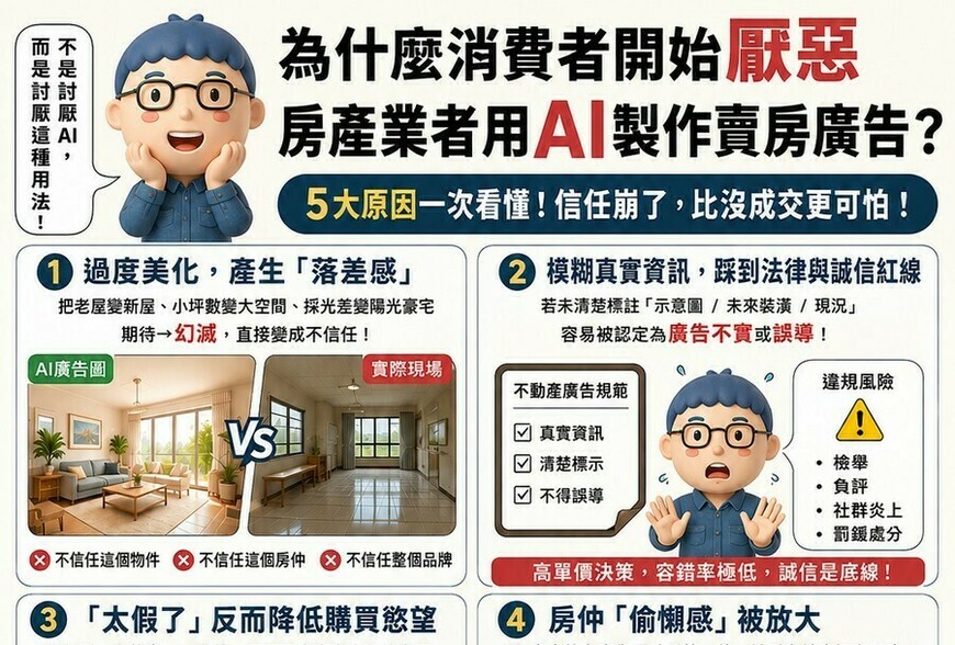 AI賣房廣告引反感？消費者直言「太假了」　阿明直言：不是科技的問題，是誠信正在被消耗