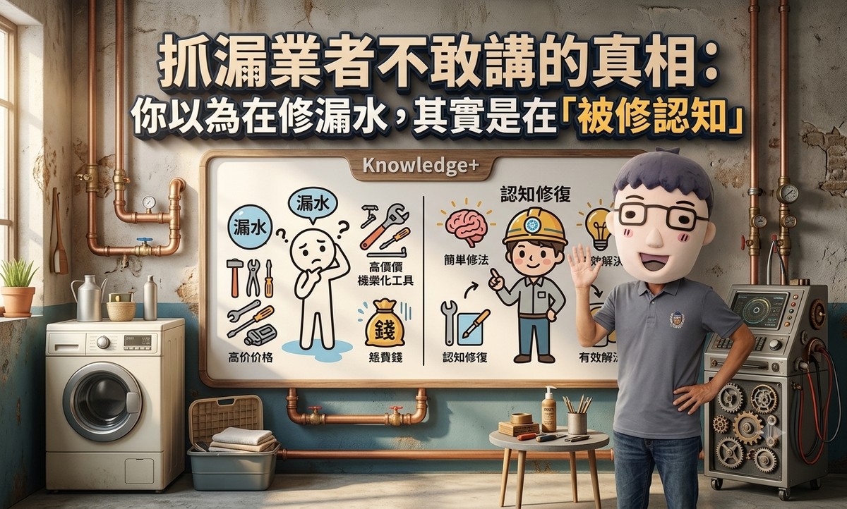 抓漏業者不敢講的真相：你以為在修漏水，其實是在「被修認知」