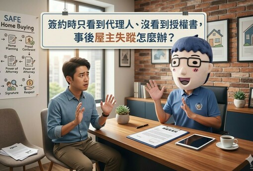 簽約時只看到代理人、沒看到授權書，事後屋主失蹤怎麼辦？