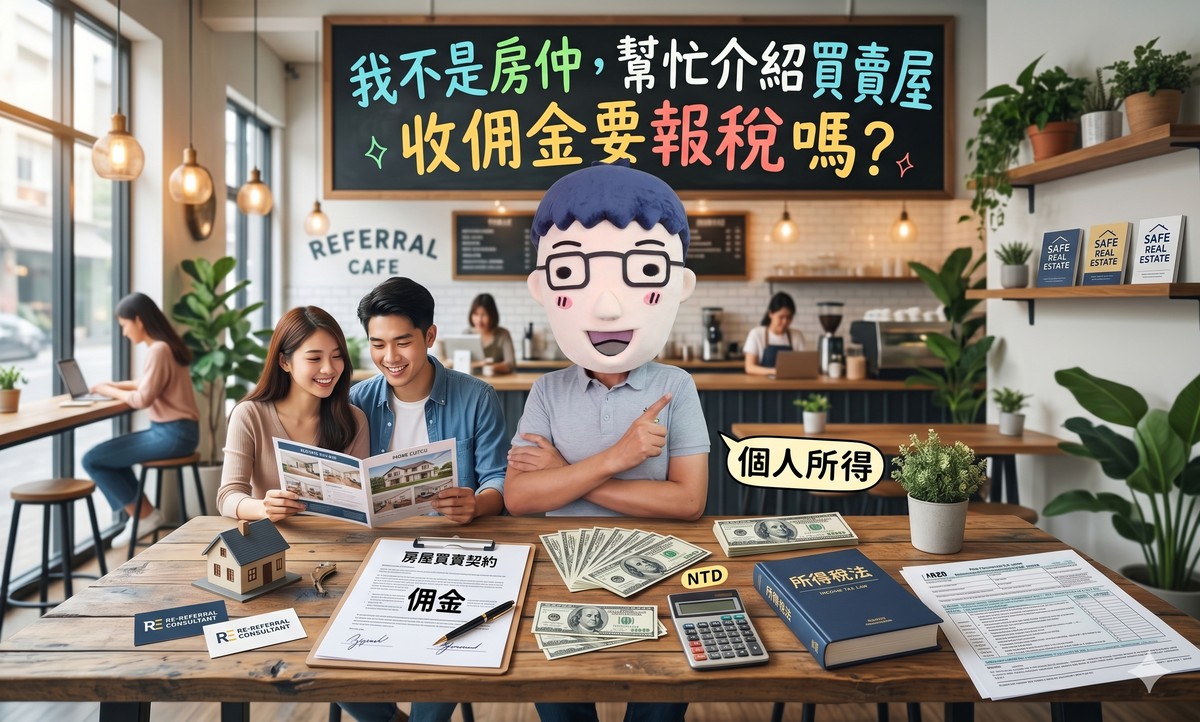 我不是房仲，幫忙介紹買賣房屋收佣金要報稅嗎？