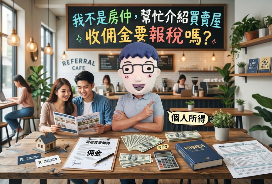 我不是房仲，幫忙介紹買賣房屋收佣金要報稅嗎？