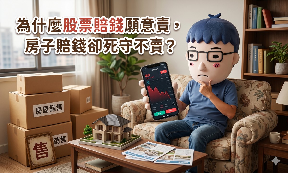 為什麼股票賠錢願意賣，房子賠錢卻死守不賣？行為經濟學揭「損失厭惡」真相