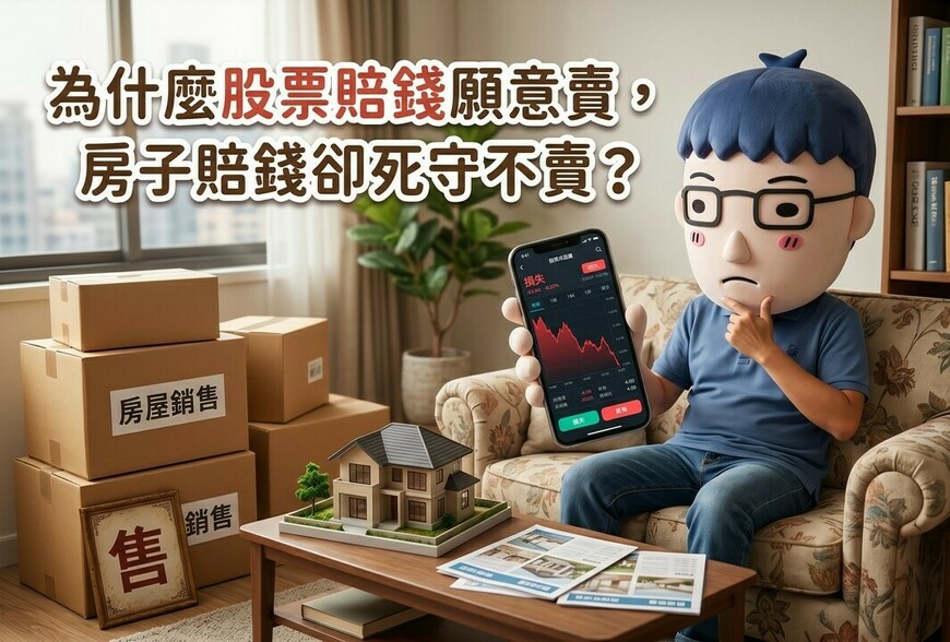為什麼股票賠錢願意賣，房子賠錢卻死守不賣？行為經濟學揭「損失厭惡」真相
