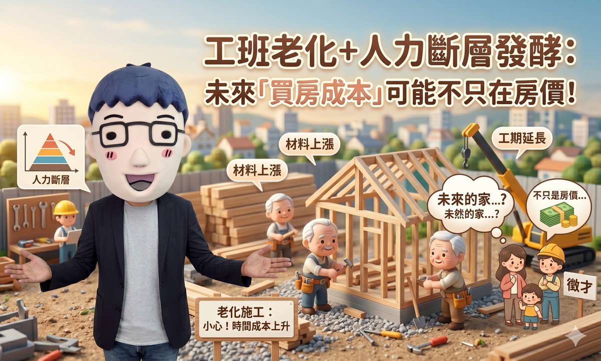 工班老化＋人力斷層發酵：未來「買房成本」可能不只在房價！