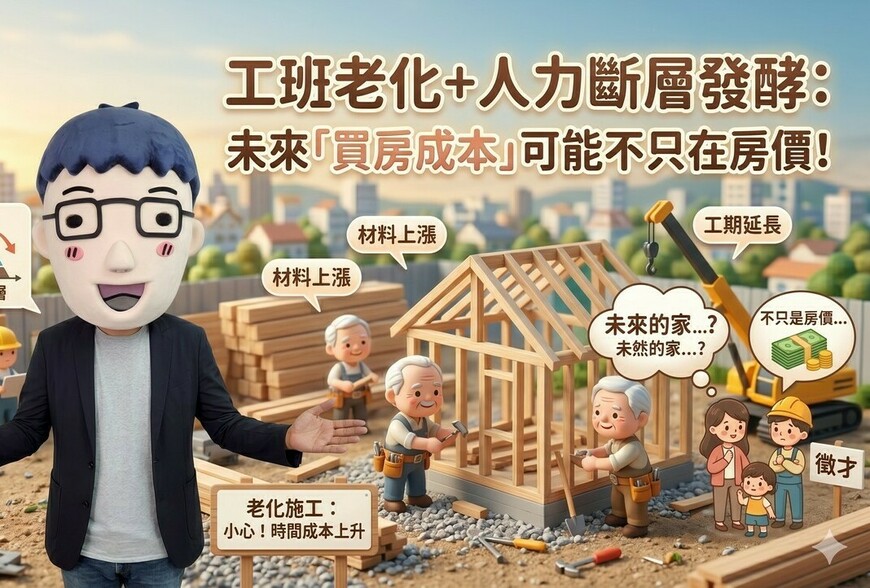 工班老化＋人力斷層發酵：未來「買房成本」可能不只在房價！