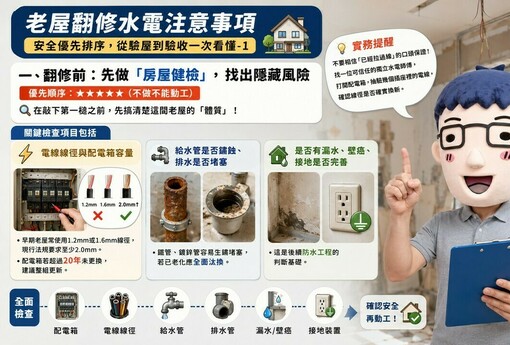 老屋翻修水電注意事項｜安全優先排序，從驗屋到驗收一次看懂
