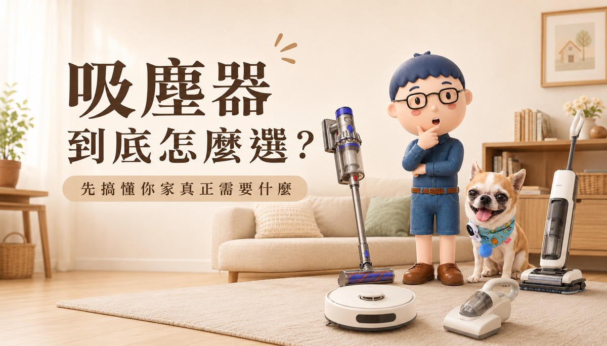 吸塵器到底怎麼選？先看懂這 5 件事，別再只看吸力了