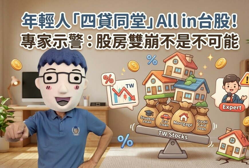 年輕人「四貸同堂」All in台股！專家示警：股房雙崩不是不可能