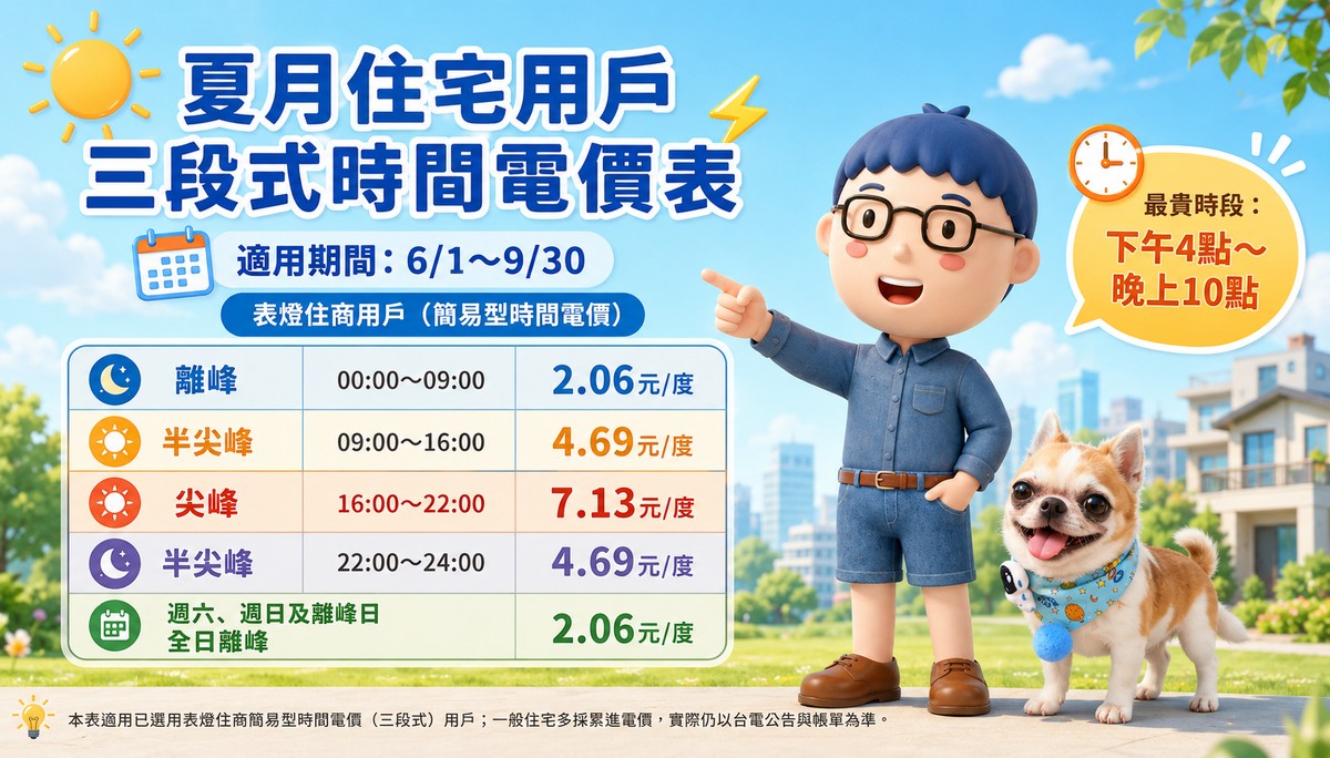 夏天電費怎麼省？先看懂「最貴時段」