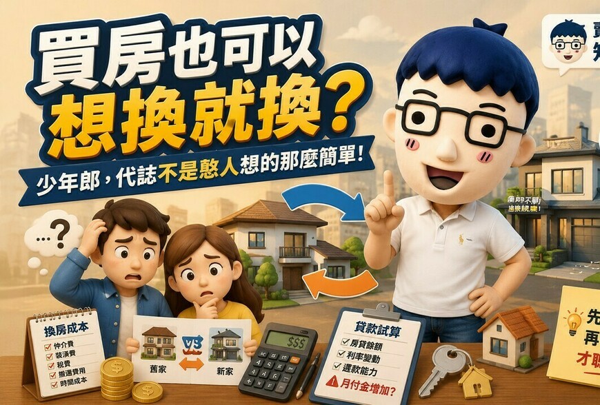 買房也可以想換就換？少年郎，代誌不是憨人想的那麼簡單！