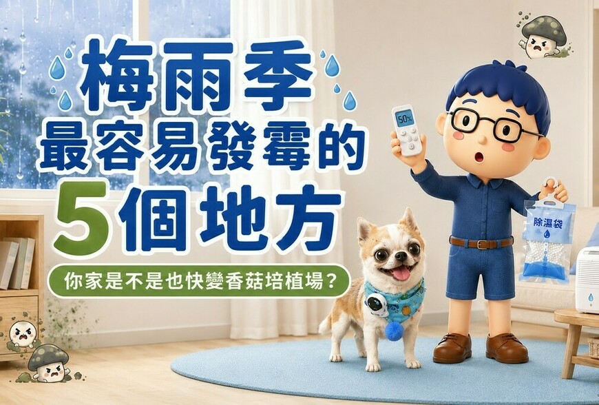 梅雨季最容易發霉的5個地方！你家中了幾個？