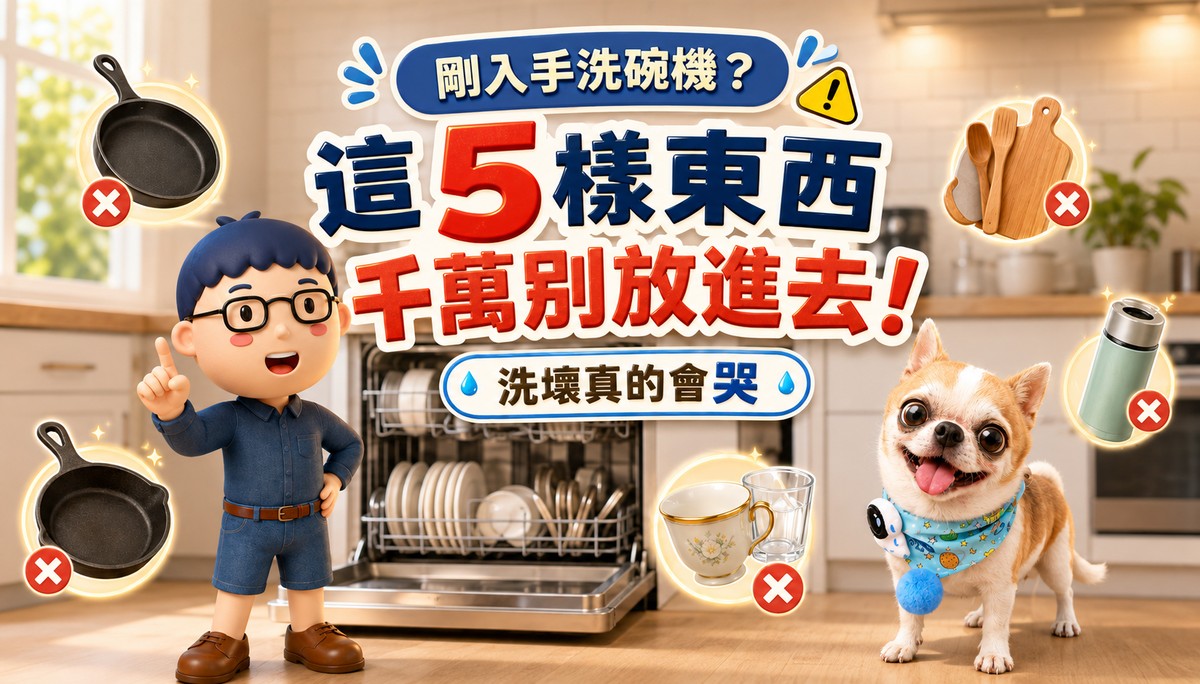 剛入手洗碗機？這 5 樣東西千萬別放進去，洗壞真的會哭！
