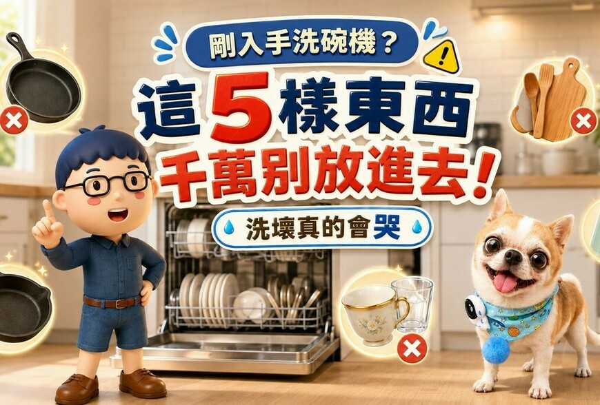剛入手洗碗機？這 5 樣東西千萬別放進去，洗壞真的會哭！