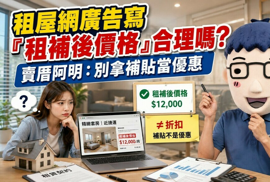 今天租屋網廣告寫「租補後價格」明天會不會變成「扣掉年終獎金後，租金等於免費」
