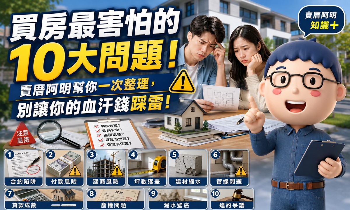 「交屋延遲暴增」!買房10大地雷一次看 阿明嘆:別讓血汗錢變廢紙