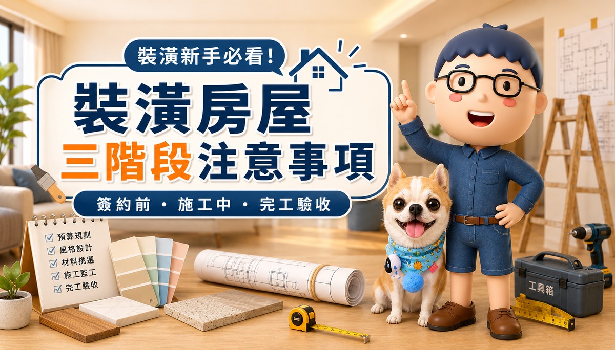 裝潢新手必看｜裝潢房屋三階段注意事項
