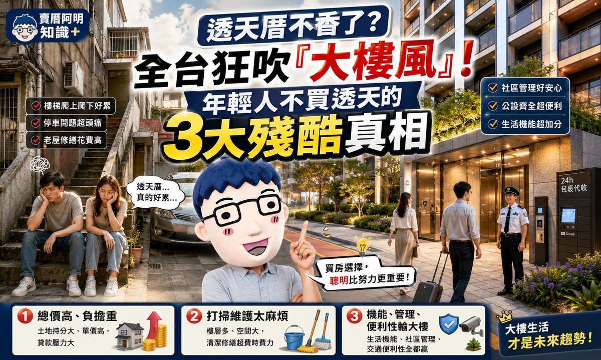 透天厝不香了？全台狂吹「大樓風」！年輕人不買透天的3大殘酷真相