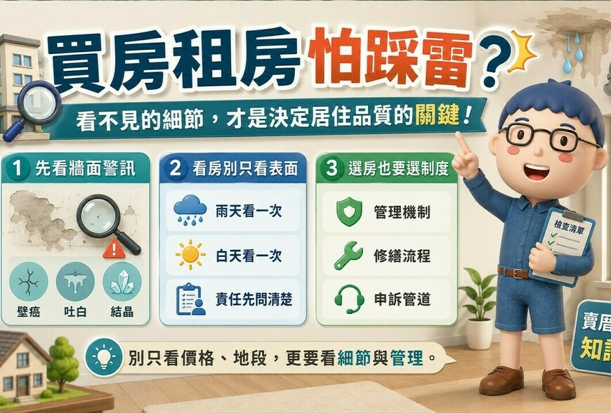 買房租房怕踩雷？阿明：看不見的細節，才是決定居住品質的關鍵！