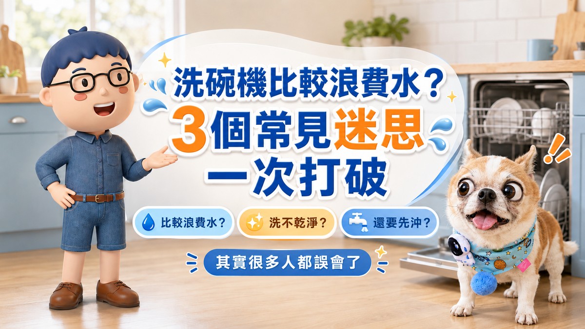 洗碗機比較浪費水？3個常見誤會一次打破
