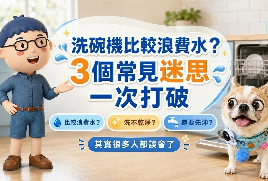 洗碗機比較浪費水？3個常見誤會一次打破