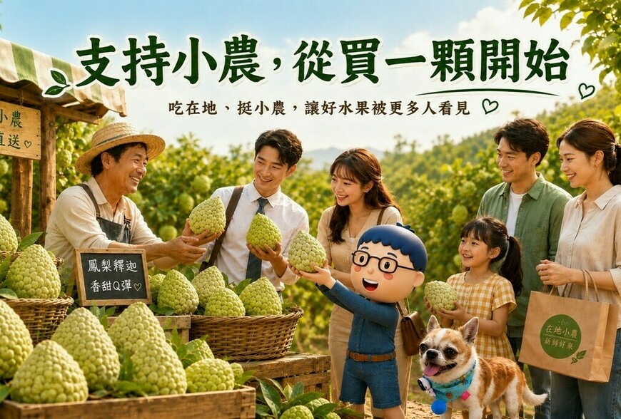 一顆鳳梨釋迦背後的故事：認識小農用心，也吃出更多美味