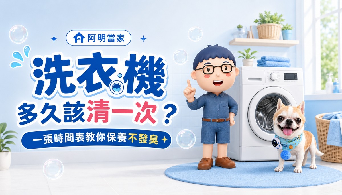 洗衣機多久該清一次？一張時間表教你保養不發臭