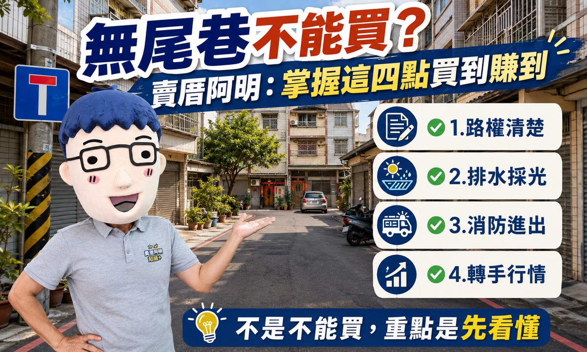 無尾巷不能買？賣厝阿明：掌握這四點買到賺到