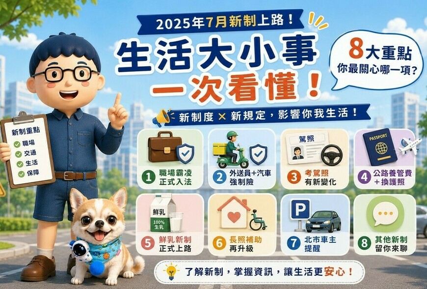 2026 年 7 月新制懶人包｜這 8 件事，跟你我的生活都有關！
