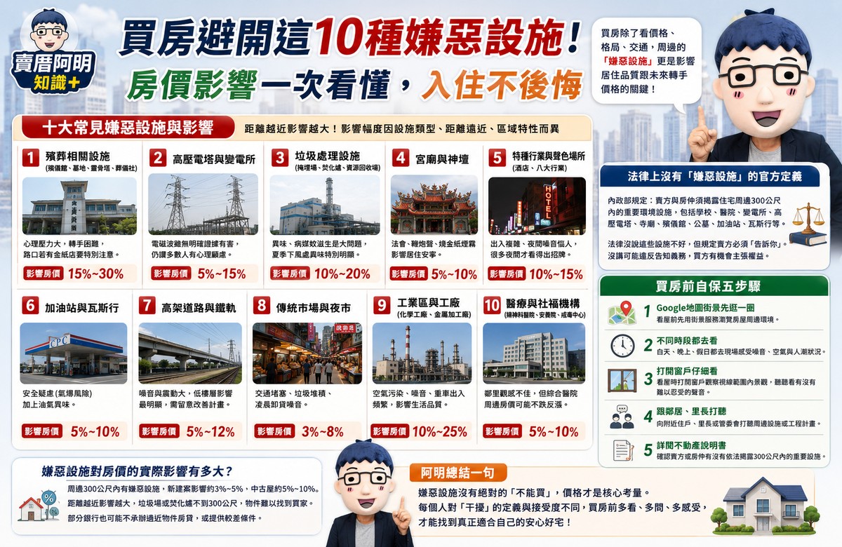買房避開這10種嫌惡設施！房價影響一次看懂，入住不後悔