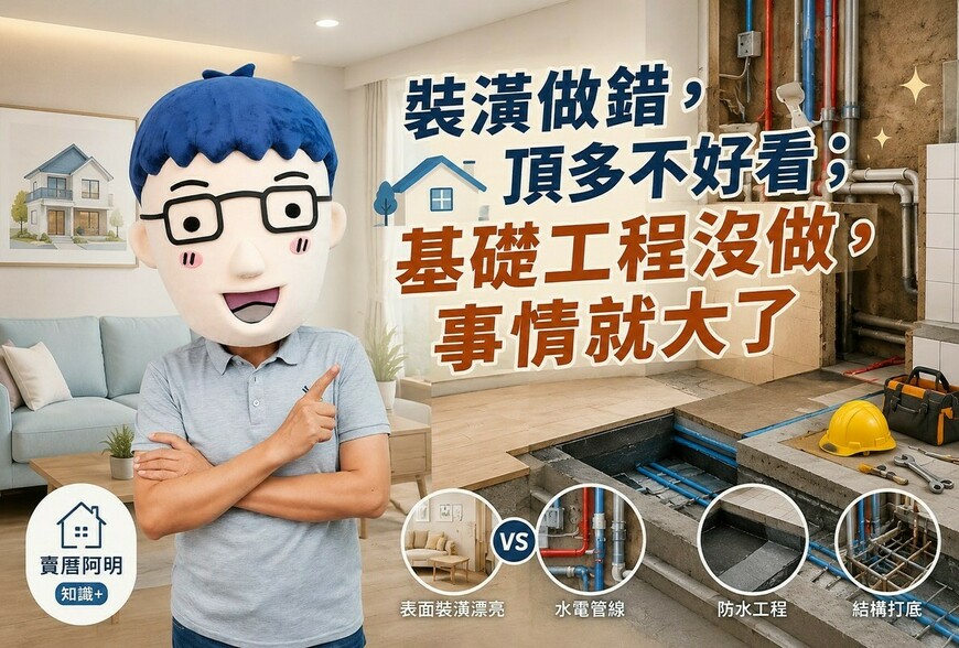 裝潢做錯，頂多不好看；基礎工程沒做，事情就大了