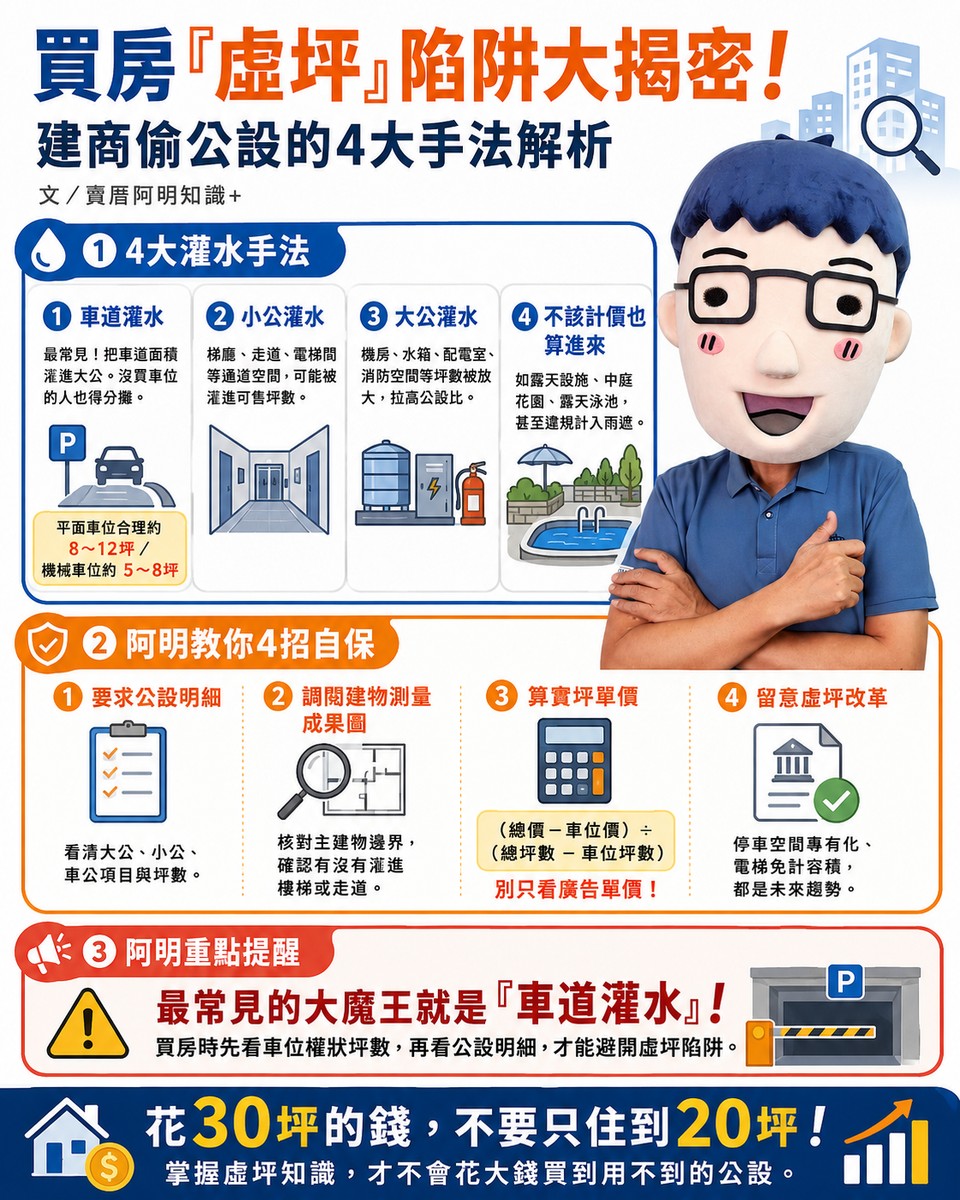 買房公設比懶人包|權狀30坪不等於住30坪!車位、雨遮、公設怎麼看才不吃虧?