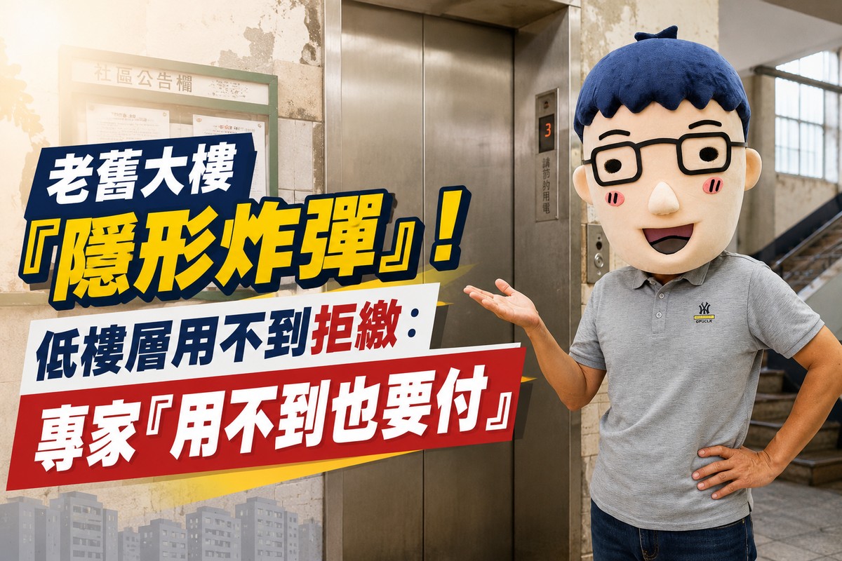 老舊大樓「隱形炸彈」！低樓層用不到拒繳：專家「用不到也要付」