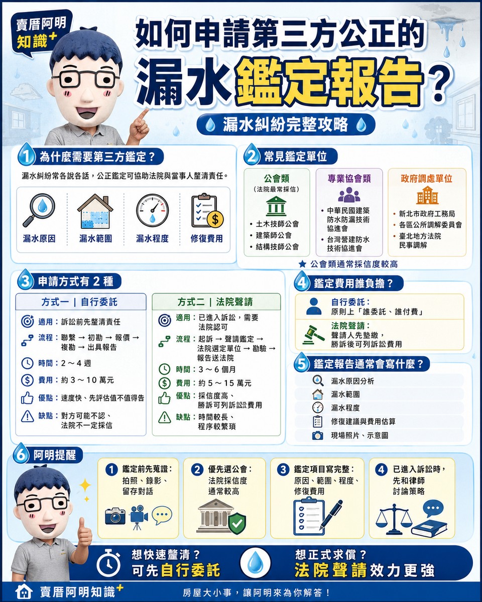 如何申請第三方公正的漏水鑑定報告？完整攻略