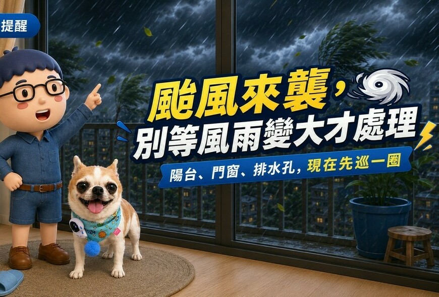 颱風來襲，別等風雨變大才處理！居家防颱先巡這幾個地方