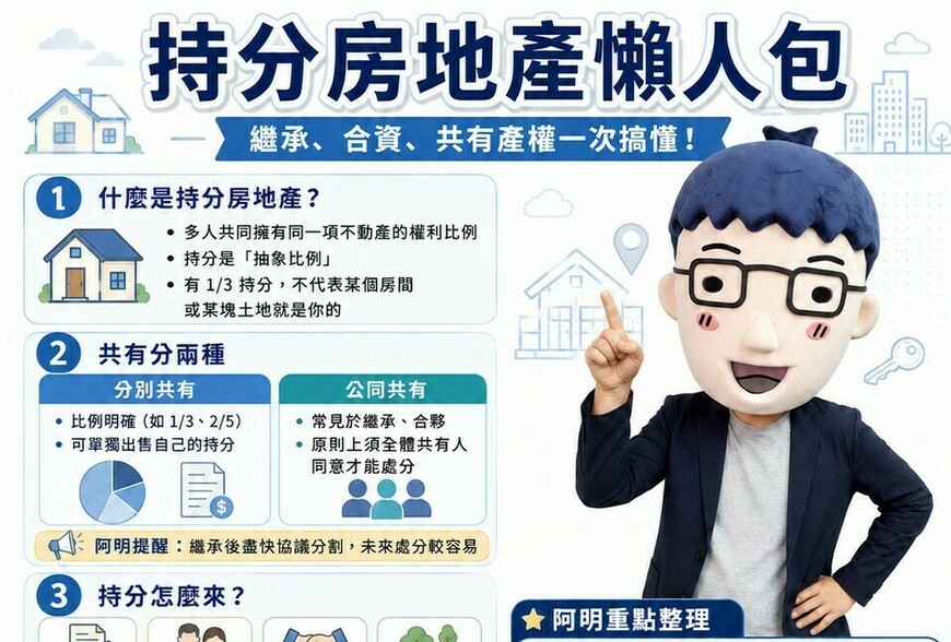 持分房地產懶人包｜繼承、合資、共有產權一次搞懂！