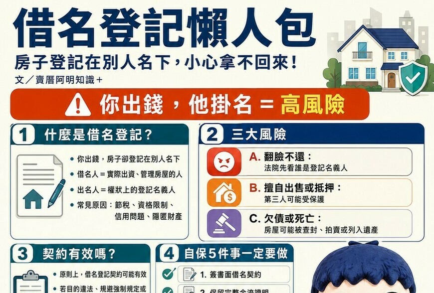 借名登記懶人包｜房子登記在別人名下，小心拿不回來！