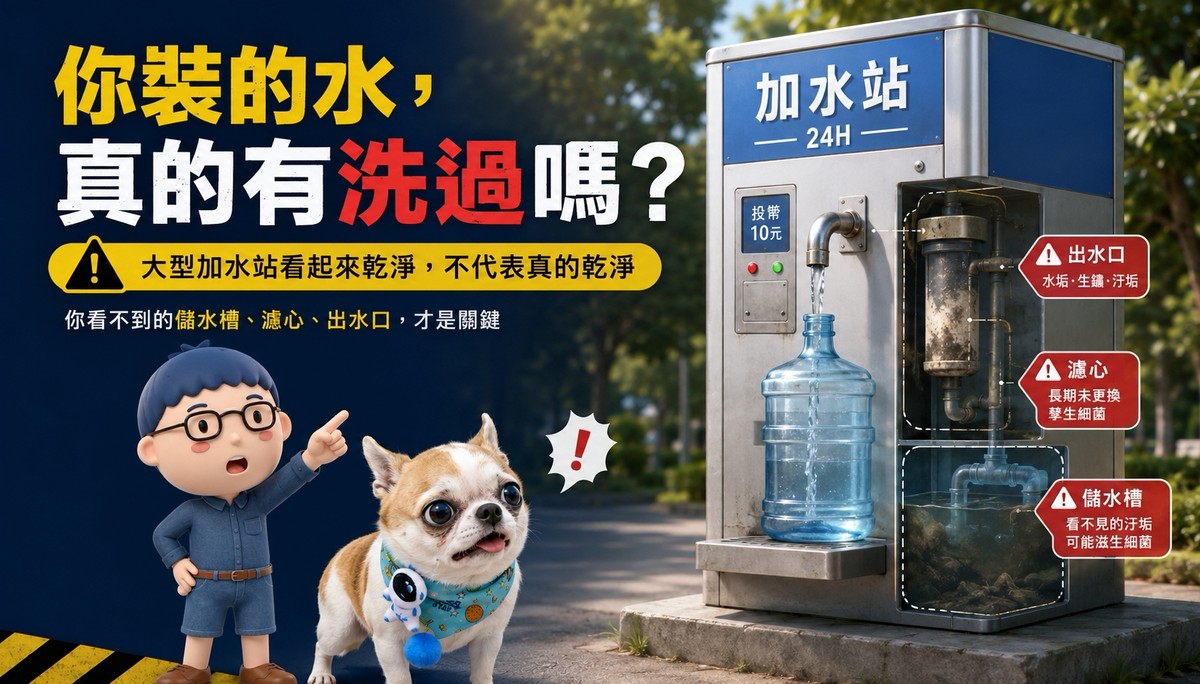 路邊大型加水站真的有清洗嗎？法規要求要清，但關鍵是有沒有落實