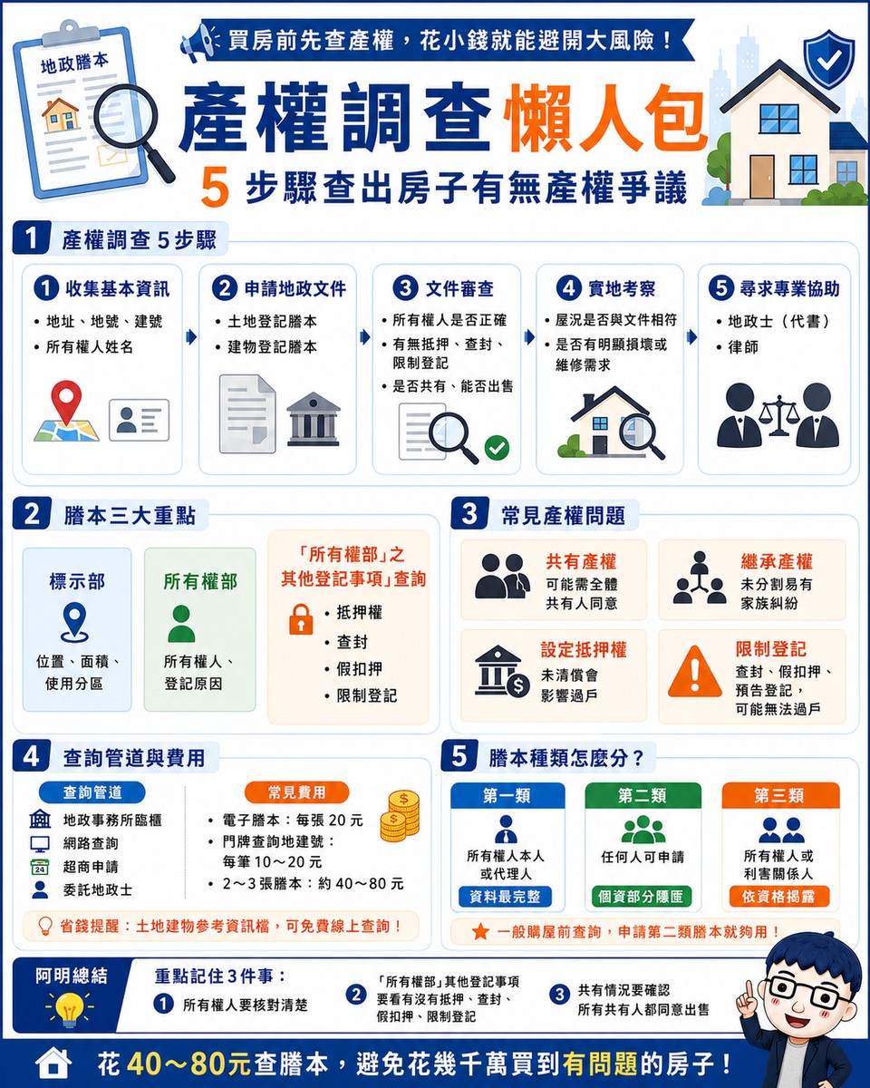 產權調查｜買房前必做5步驟，查出查封、抵押與共有風險