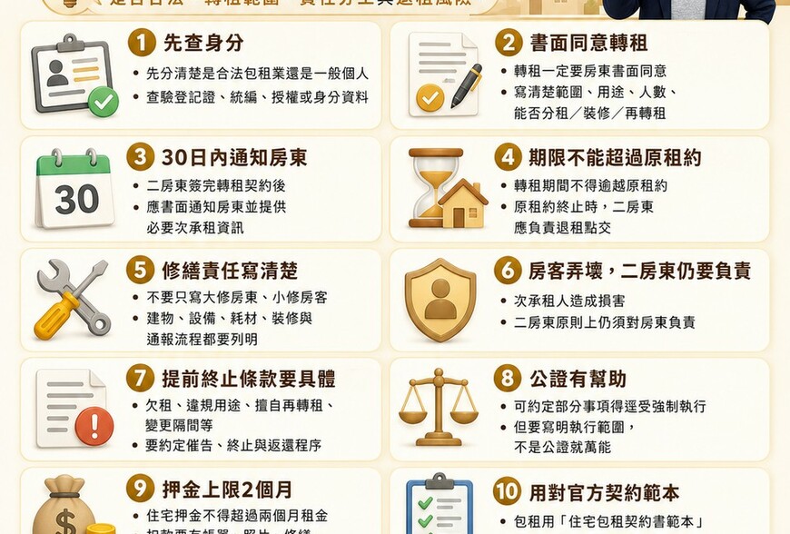 懶人包 房東出租給二房東懶人包！簽約前後重點一次搞懂