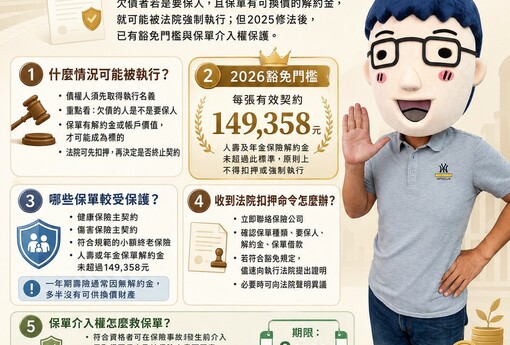 保單會被法院強制解約嗎？ 2026最新懶人包：豁免門檻、介入權一次看懂